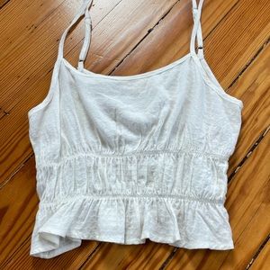 cropped white summery tank!